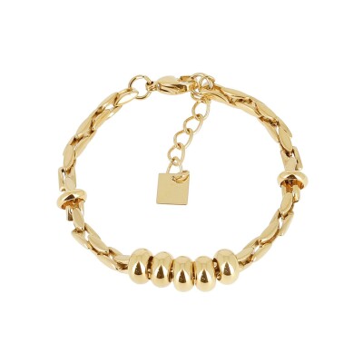 Bracelet Zag Janet en acier doré