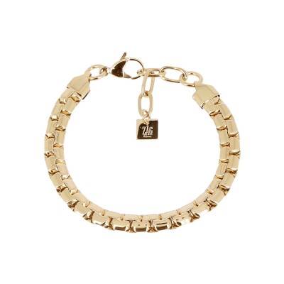 Bracelet Zag Vana en acier doré