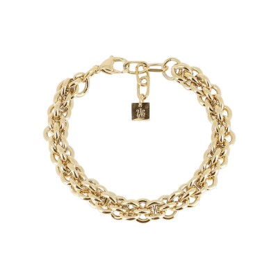 Bracelet Zag Anteo en acier doré