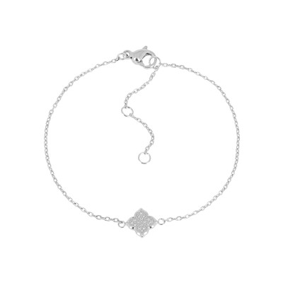 Bracelet Zag Norris en acier et oxyde de zirconium