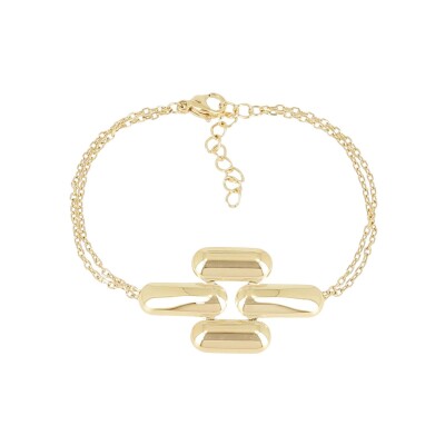 Bracelet Zag Runica en acier doré