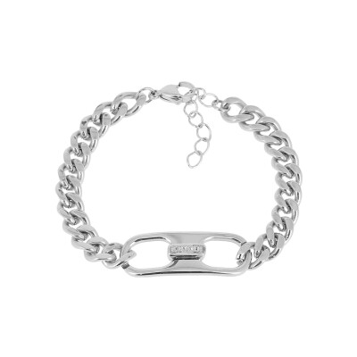 Bracelet Zag Oxya en acier et oxyde de zirconium