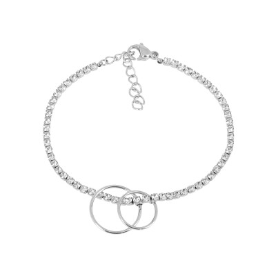 Bracelet Zag Ananta en acier et oxyde de zirconium