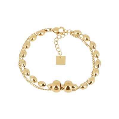 Bracelet Zag Rumi en acier doré
