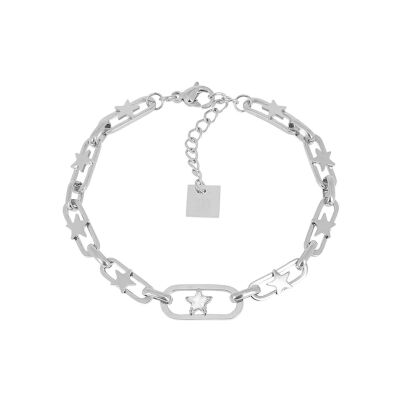 Bracelet Zag Sabo  en acier et oxyde de zirconium