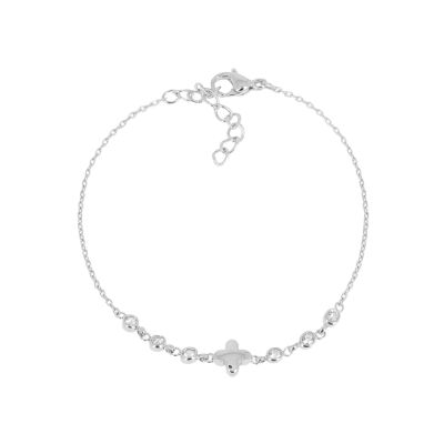 Bracelet Zag Shanks en acier et oxyde de zirconium
