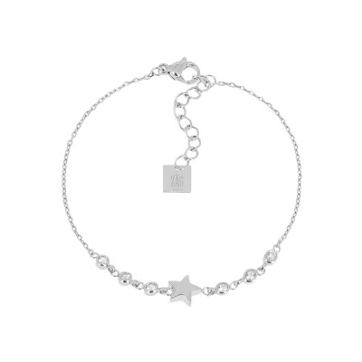Bracelet Zag Nefertari  en acier et oxyde de zirconium