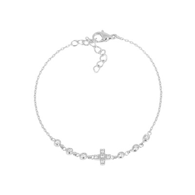 Bracelet Zag Baburu en acier et oxyde de zirconium