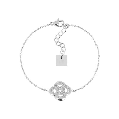 Bracelet Zag Eternel en acier et oxyde de zirconium