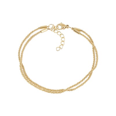 Bracelet Zag Nera en acier doré