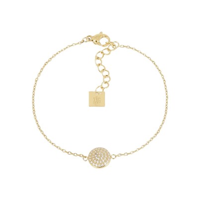 Bracelet Zag Luffy en acier doré et oxyde de zirconium