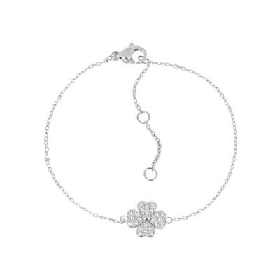 Bracelet Zag Kikai en acier et oxyde de zirconium