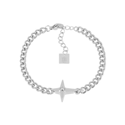 Bracelet Zag Thingy  en acier et oxyde de zirconium