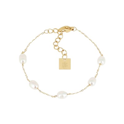 Bracelet Zag Vieste en acier doré