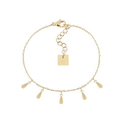Bracelet Zag Aradeo  en acier doré