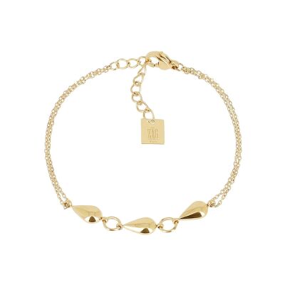 Bracelet Zag Milazzo  en acier doré