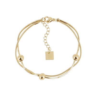 Bracelet Zag Larino  en acier doré