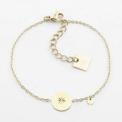 Bracelet ZAG en acier doré