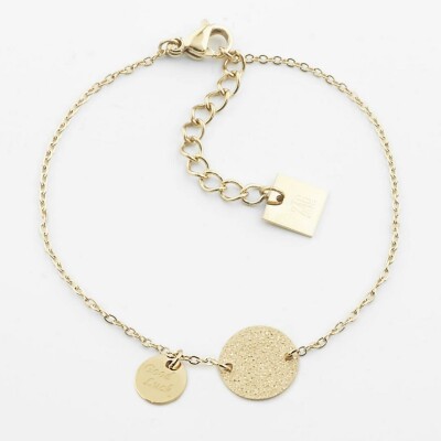 Bracelet ZAG en acier doré
