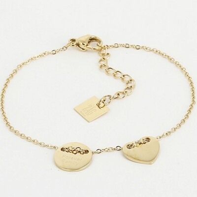 Bracelet ZAG en acier doré