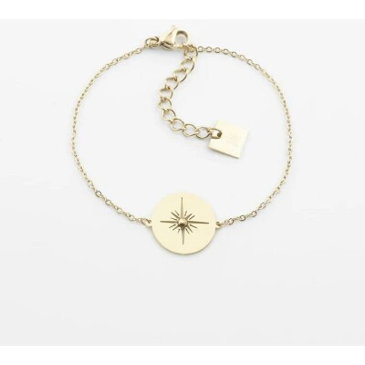 Bracelet ZAG en acier doré