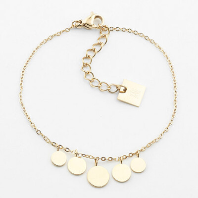 Bracelet ZAG en acier doré