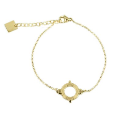 Bracelet ZAG en acier doré