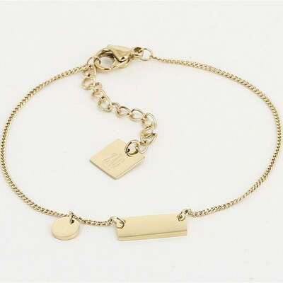 Bracelet ZAG en acier doré