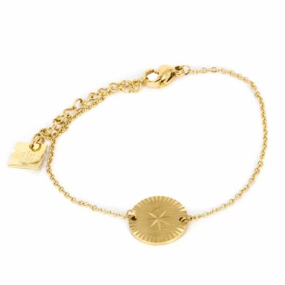 Bracelet ZAG en acier doré