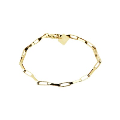 Bracelet Zag Lena en acier doré