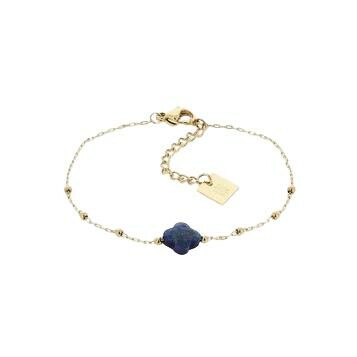 Bracelet ZAG Velasquez en acier doré et lapis lazuli