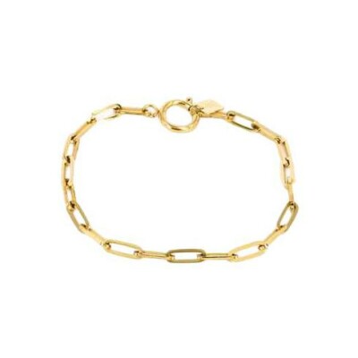 Bracelet Zag Ando en acier doré