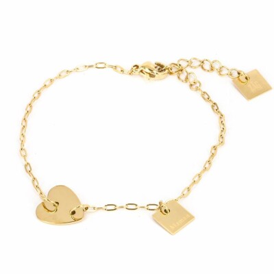 Bracelet ZAG en acier doré