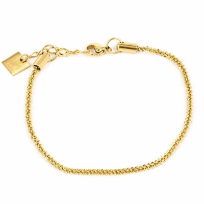 Bracelet ZAG en acier doré