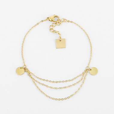 Bracelet ZAG en acier doré