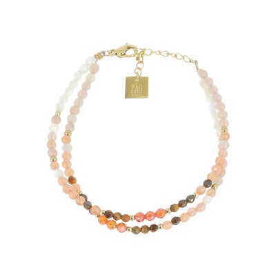 Bracelet Zag Tutti-Frutti en acier doré, Nude