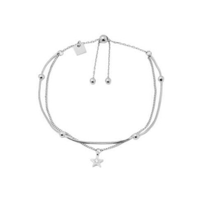 Bracelet Zag Florida en acier et oxyde de zirconium