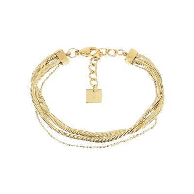 Bracelet ZAG en acier doré