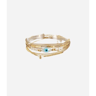 Bracelet Zag en acier doré