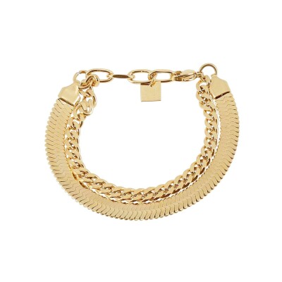 Bracelet Zag Nokka en acier doré