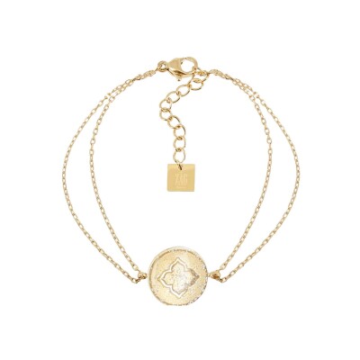 Bracelet Zag Root en acier doré