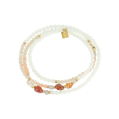 Bracelet Zag Statius en acier doré