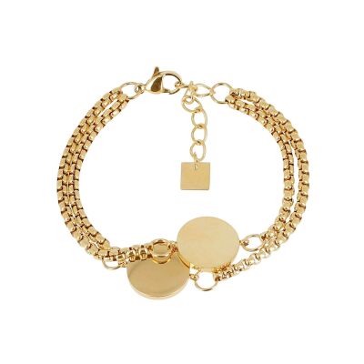 Bracelet Zag Eita en acier doré