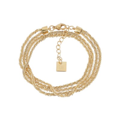 Bracelet Zag Tulia en acier doré