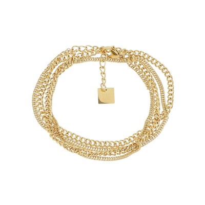 Bracelet Zag Volusa en acier doré