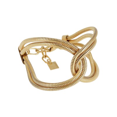 Bracelet Zag Thalix en acier doré