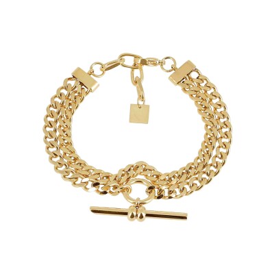 Bracelet Zag Dolly en acier doré