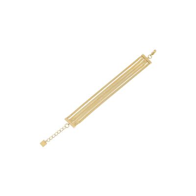 Bracelet Zag Lioni  en acier doré