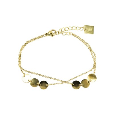 Bracelet Zag Planet en acier doré
