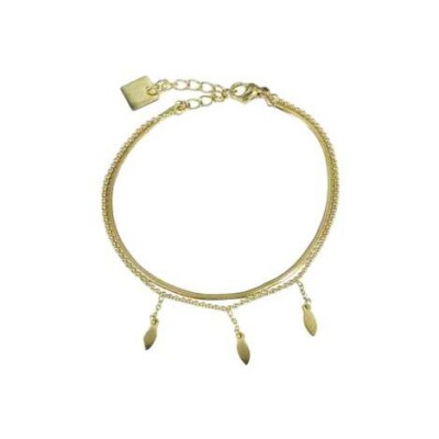 Bracelet Zag Symi en acier doré